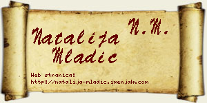 Natalija Mladić vizit kartica